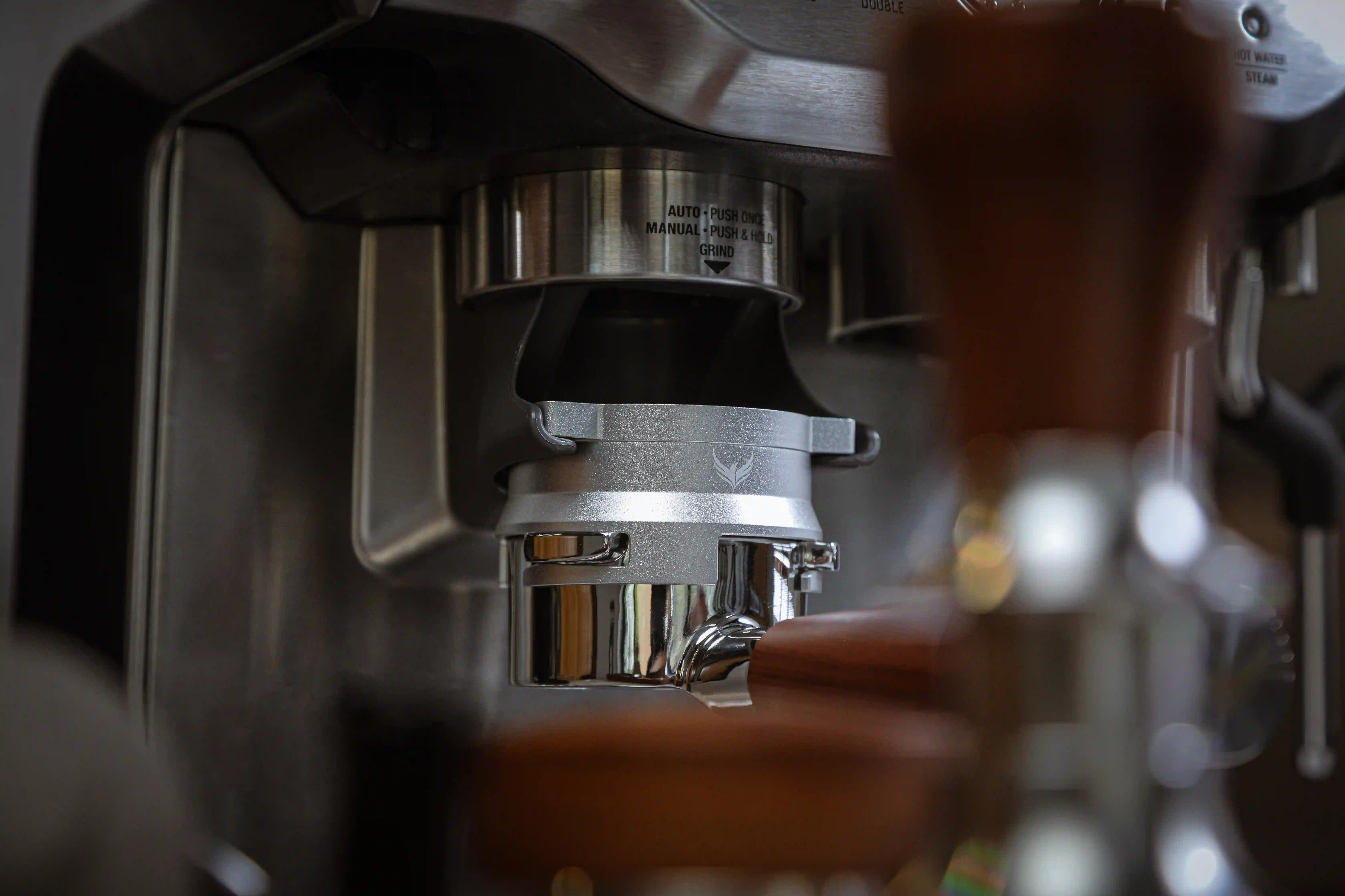 54mm Dosing Funnel Espresso Puck Screen Set KNODOS Grinder Trigger Portafilter Funnel For Breville Portafilters - 6