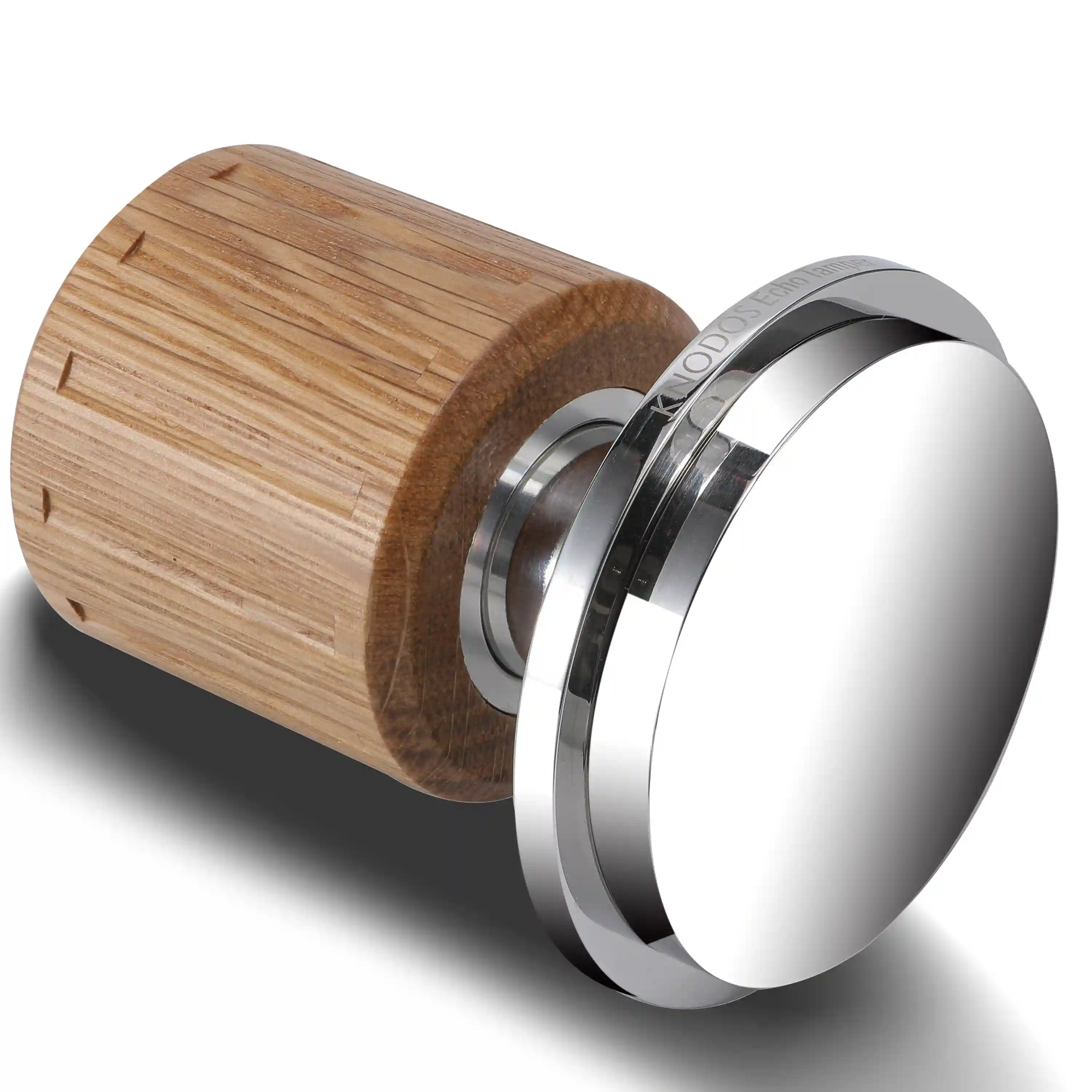 KNODOS Echo Self-Leveling Coffee Tamper 54mm for Breville – Calibrated 30lb Click, 53.3mm Oak Handle - 2
