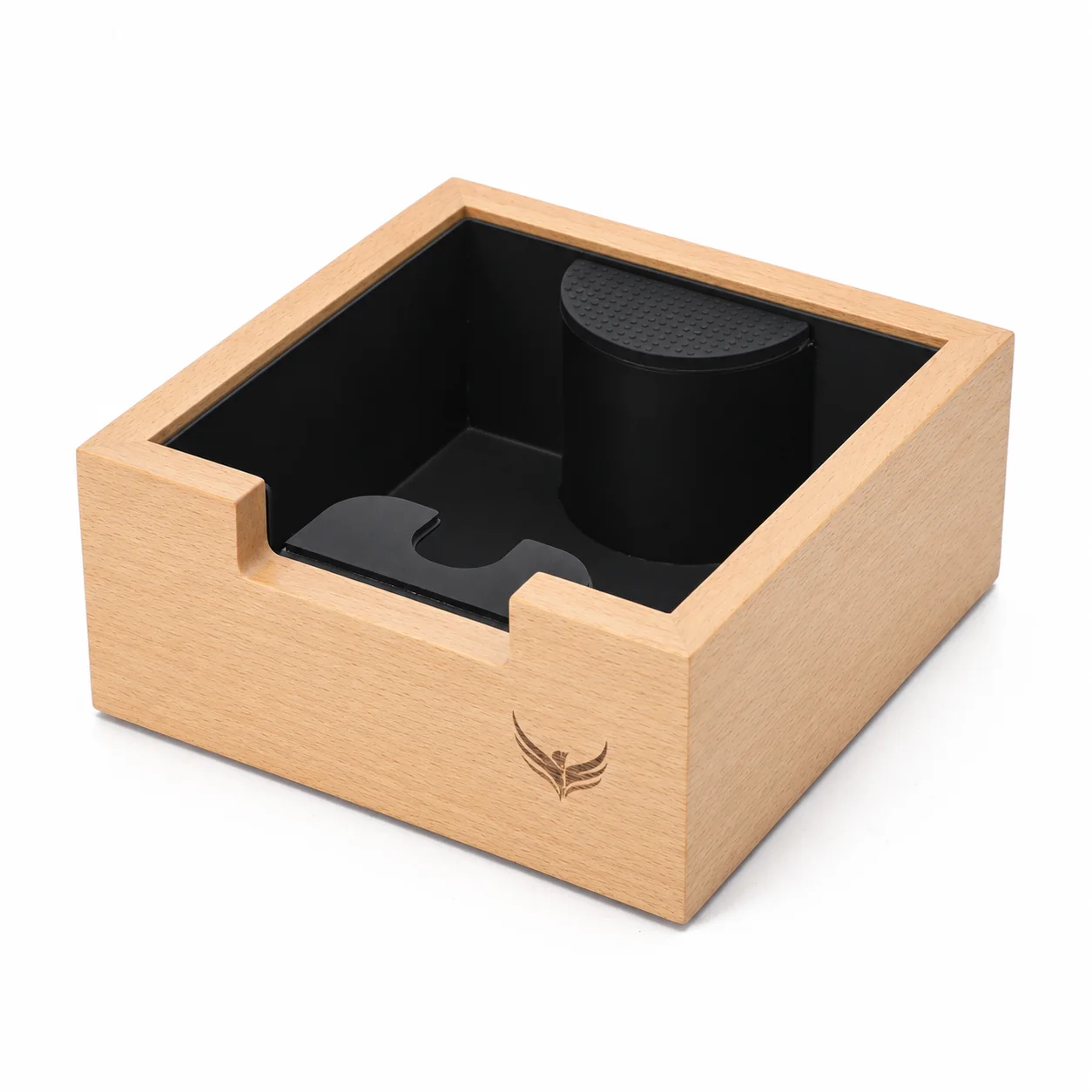 KNODOS Wooden Espresso Knock Box — Shock-Absorbent Bar, Removable Liner, Non-Slip Base - 1