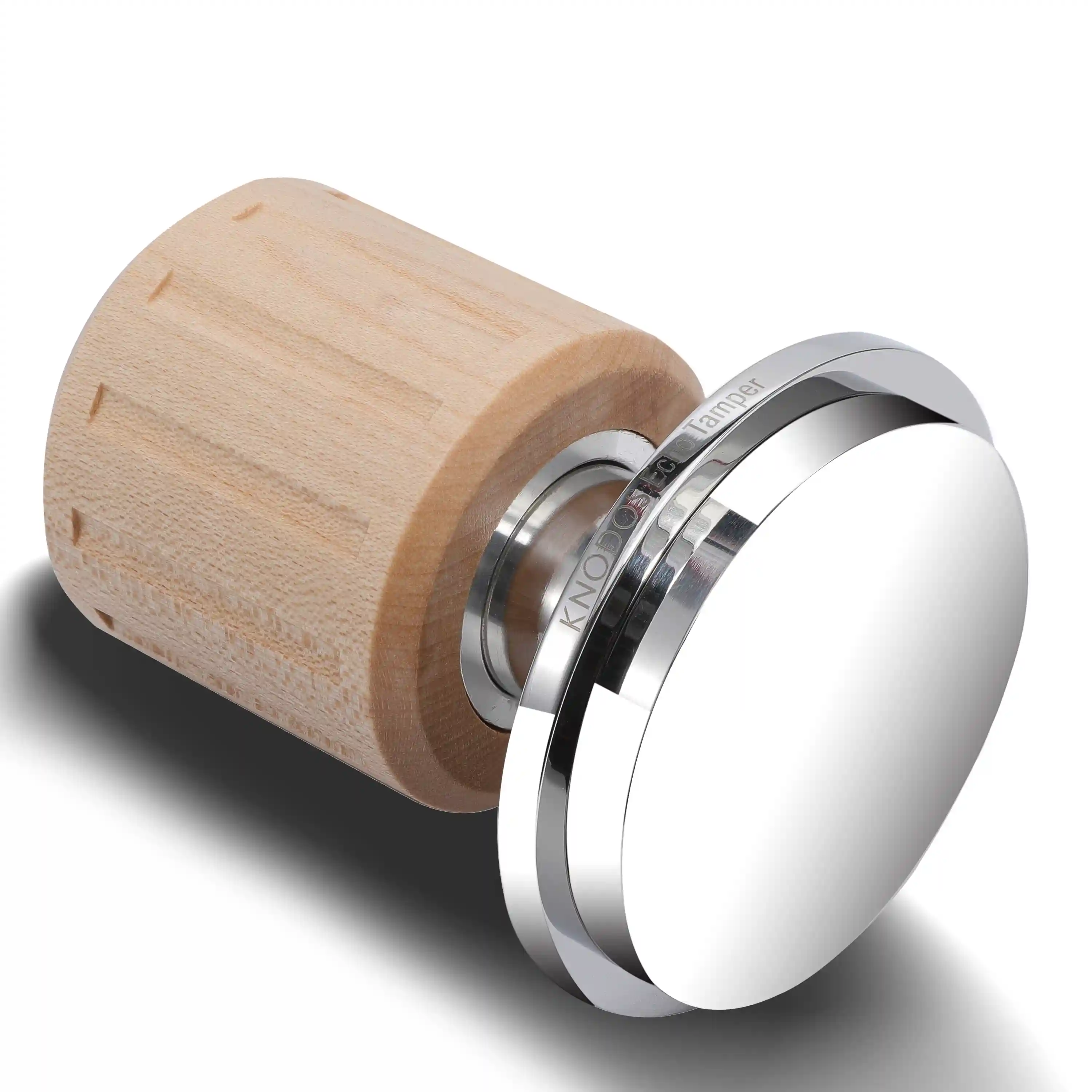 KNODOS Echo 58.5mm Espresso Tamper for VST & IMS Baskets – Calibrated 30lb Click, Self-Leveling Precision Maple - 2