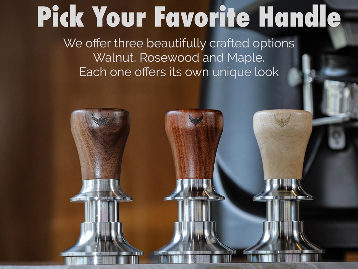 KNODOS 51.5mm Espresso Tamper for La Pavoni Post-Millennium — Walnut, Calibrated Self-Leveling - 2