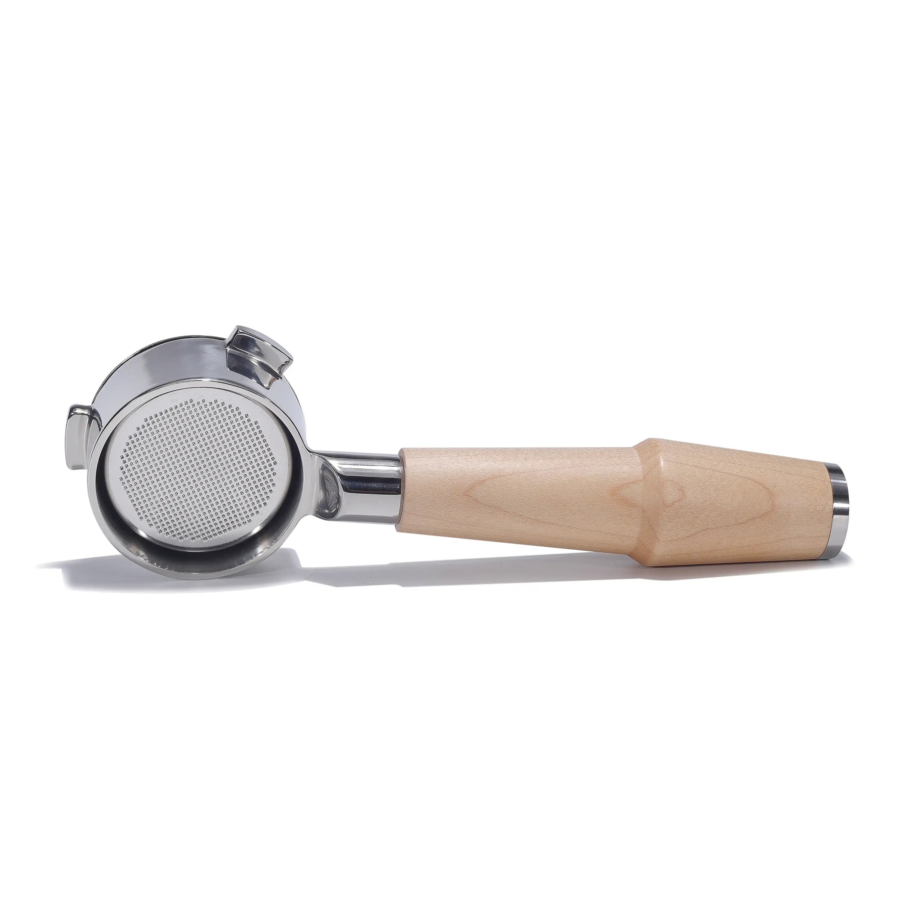 KNODOS 54mm Breville Bottomless Portafilter Maple Handle with 18–21g Basket