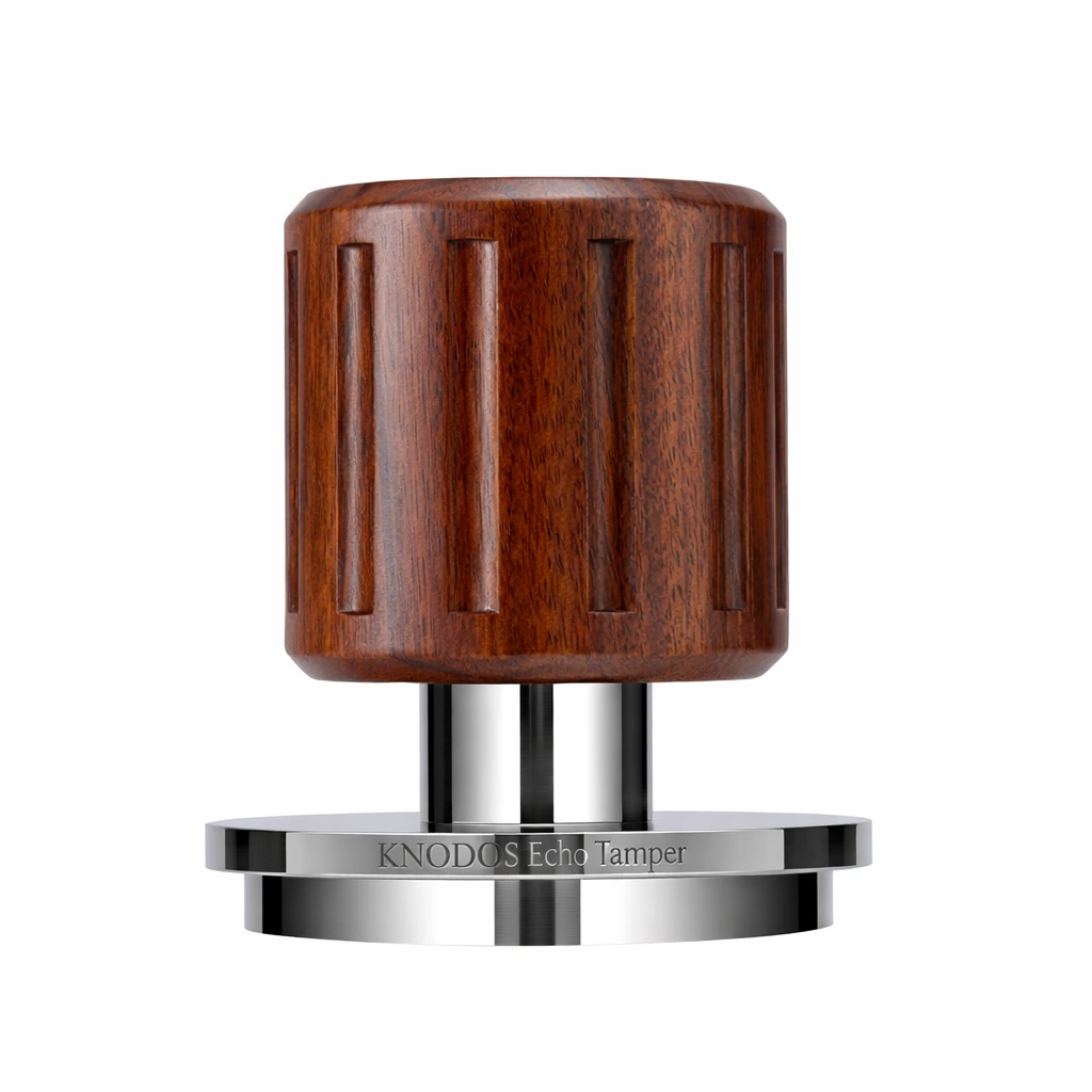 KNODOS Echo Spring-Loaded Espresso Tamper 58mm – Calibrated 30lb Click for Gaggia, Rocket & Standard 58mm, Rosewood Handle