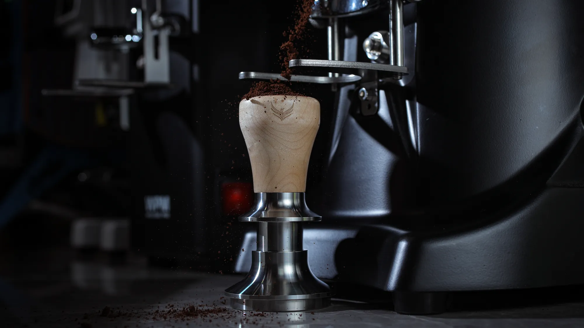 Tamper 58mm Auto-Leveling Calibrated Spring Loaded Design Stainless Steel Ripple Base - 2