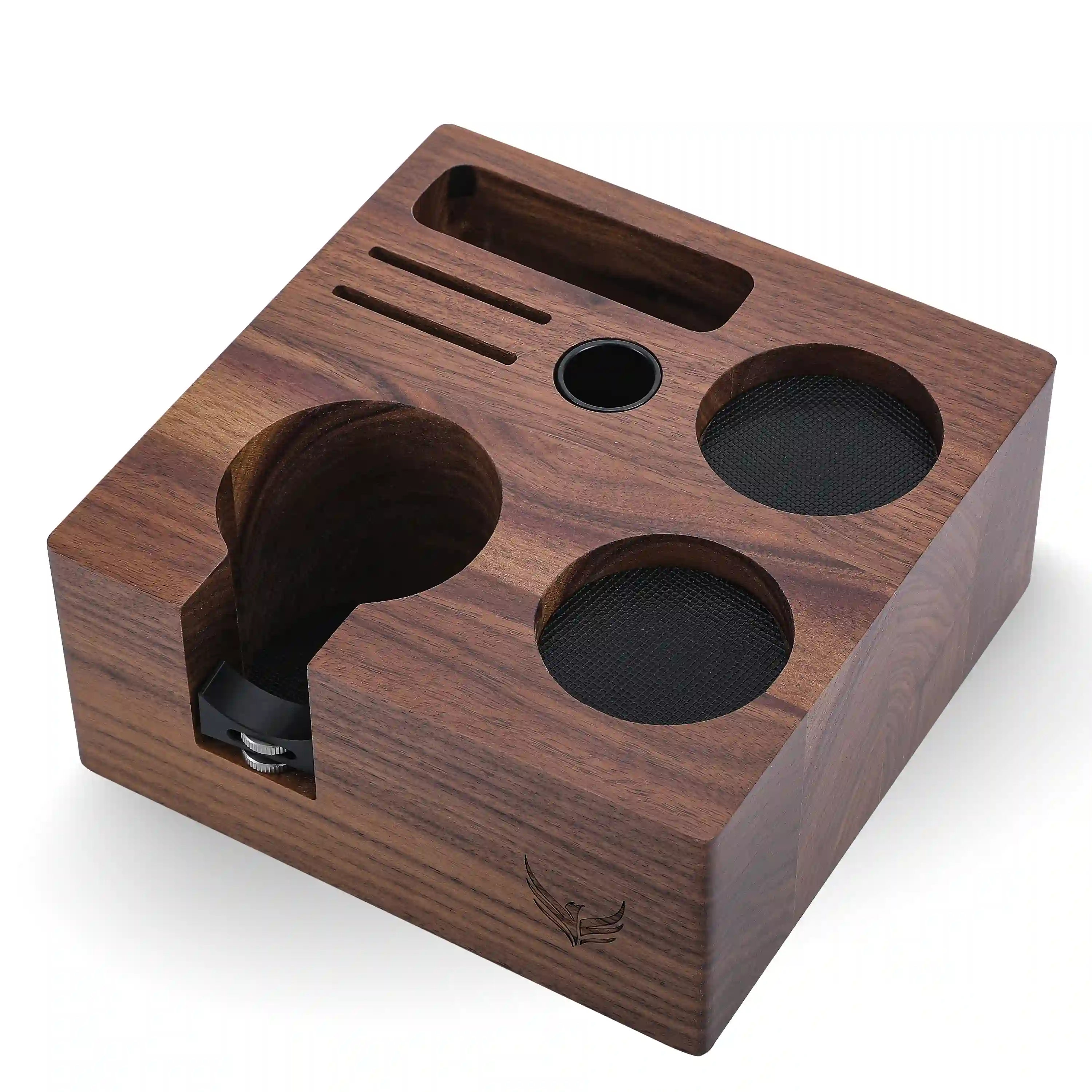 Walnut Espresso Tamping Station 54mm for Breville Machines Espresso Accessories - 1