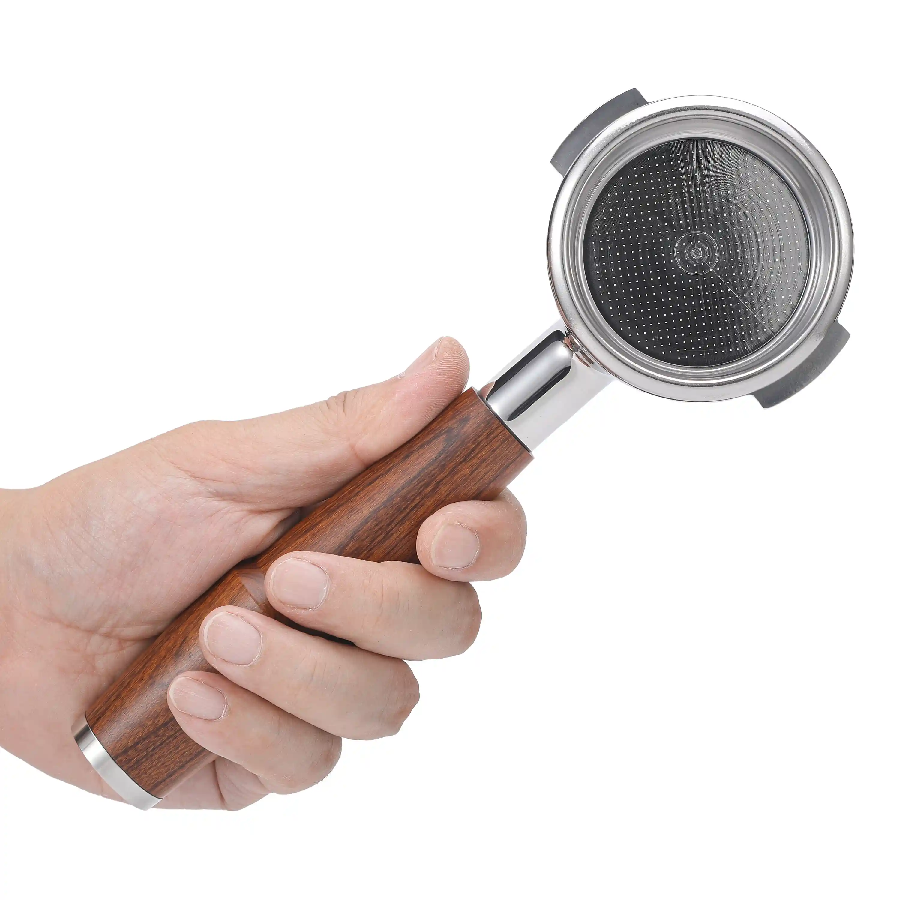 58mm Bottomless Portafilter for E61 Group Head | Professional Barista-Grade Naked Portafilter | Compatible with Rocket, Lelit, Ascaso, Profitec, ECM, Flair 58 & More Rossewood