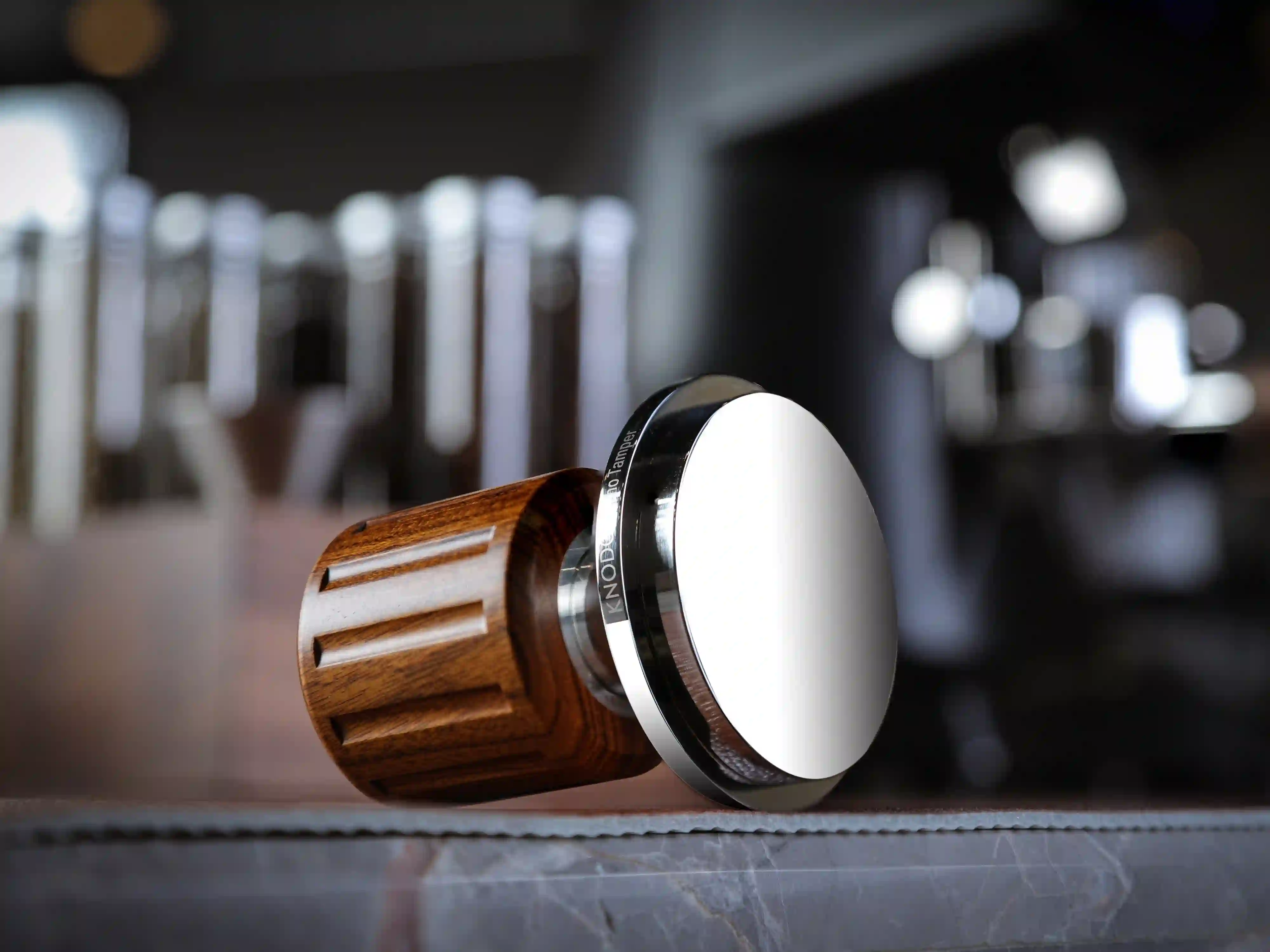 KNODOS Echo Spring-Loaded Espresso Tamper 58.5mm for VST & IMS Baskets – Calibrated 30lb Click, Self-Leveling Rosewood - 5