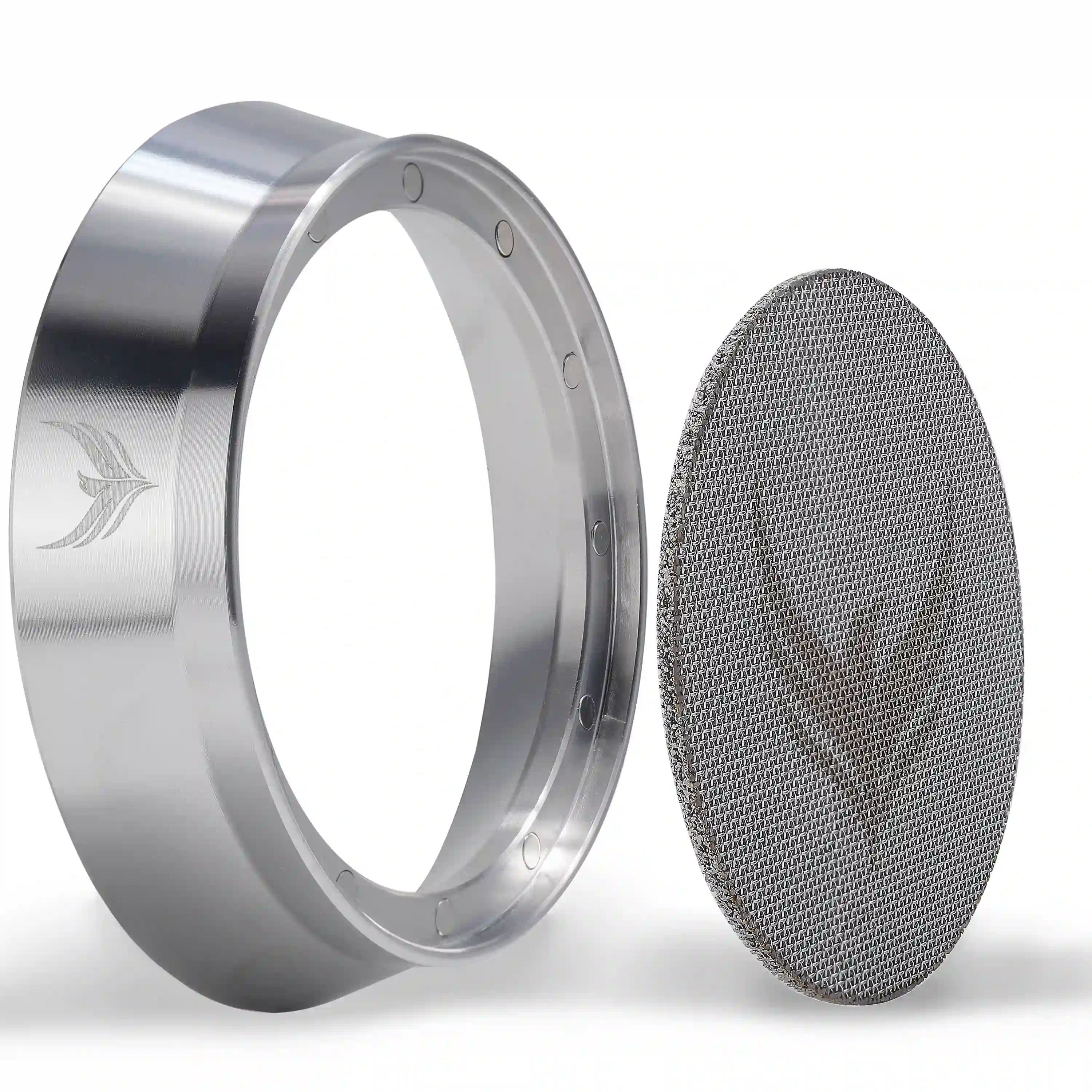 54mm Espresso Dosing Funnel and Puck Screen Set Magnetic Coffee Dosing Ring And Filter for Portafilters Compatible with 54 mm Breville Portafilter Basket