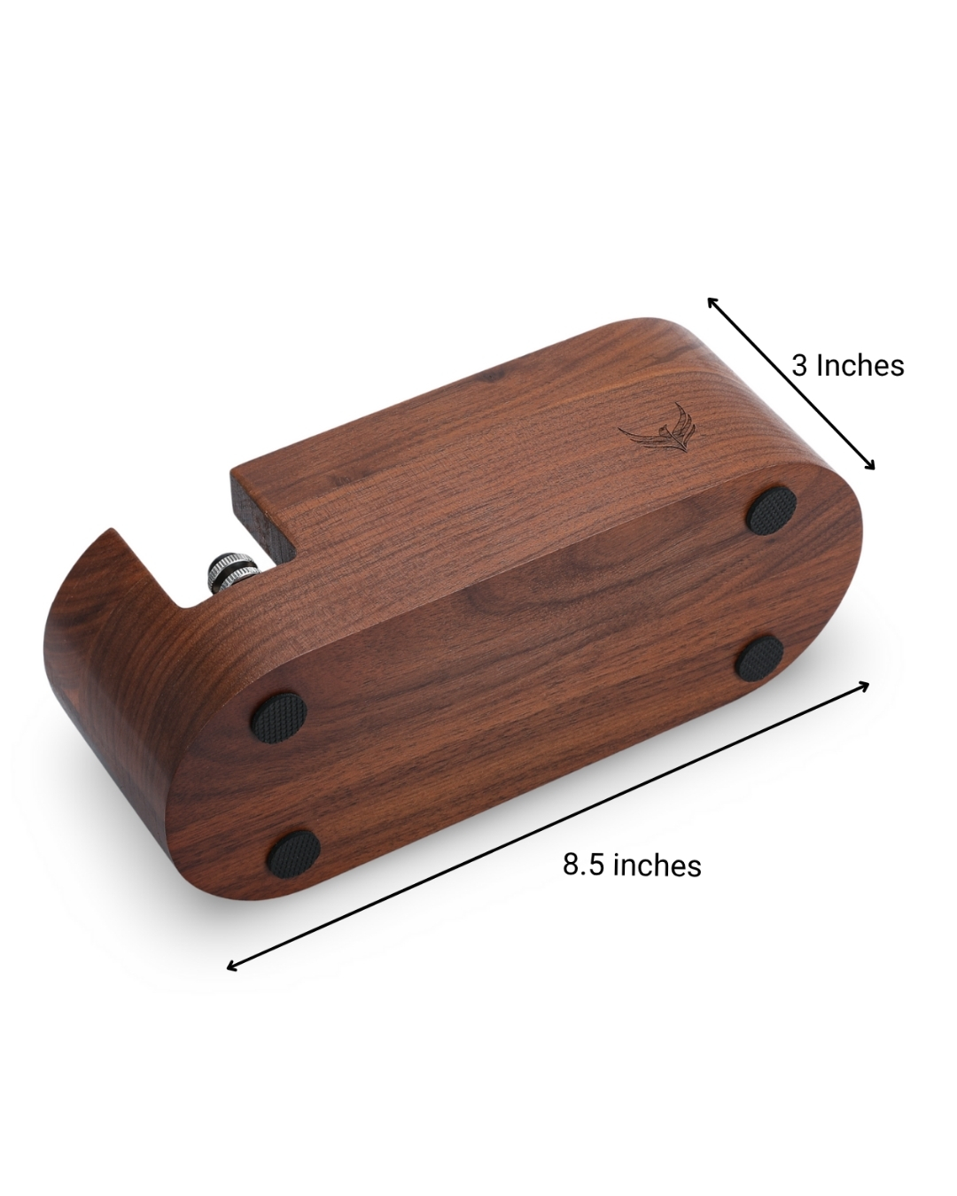 KNODOS 51mm Classic Espresso Tamping Station — Rosewood, Portafilter Holder & Tool Organizer - 5