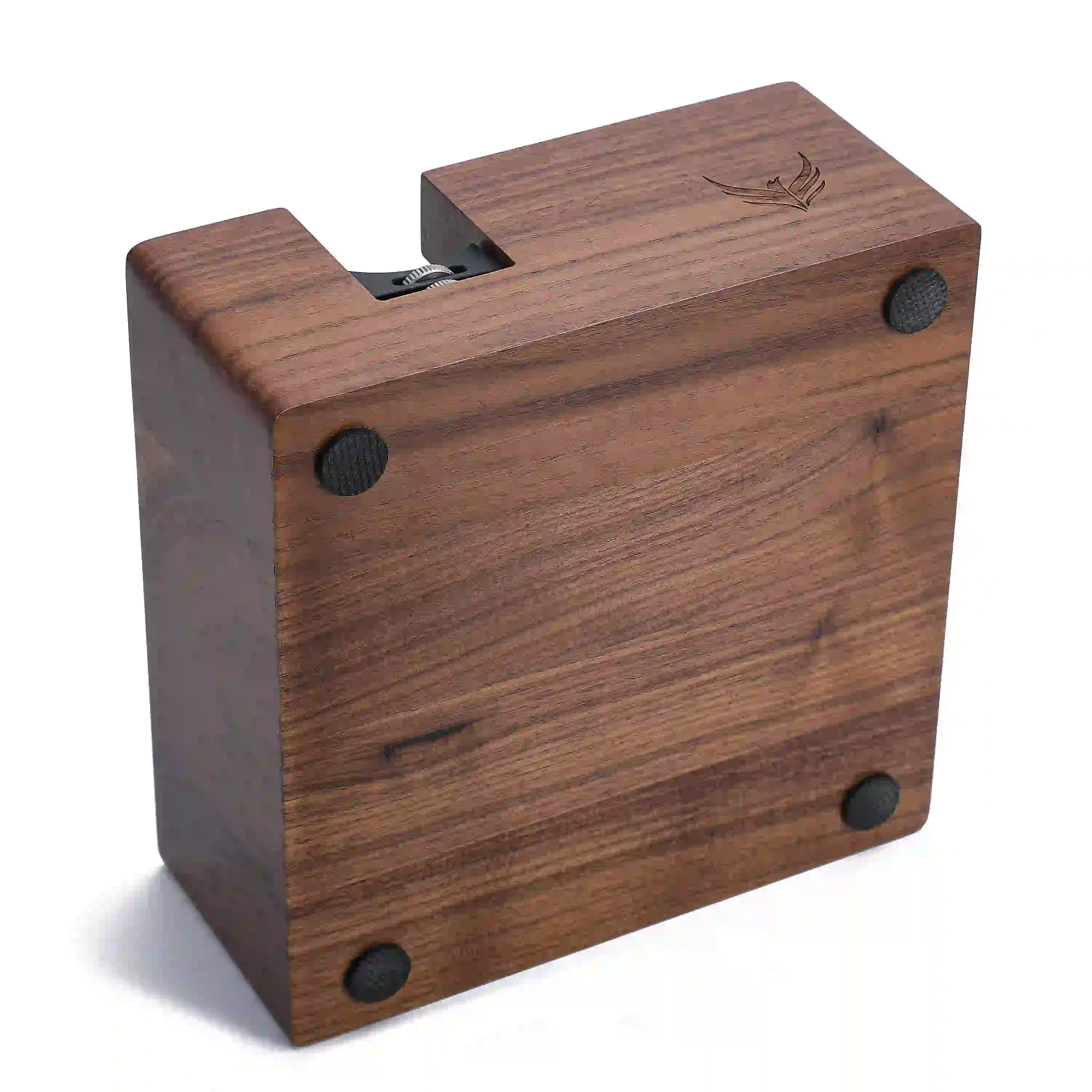 58mm Tamper Station Walnut Portafilter Holder Compact Espresso Organizer with Multi Accessory Storage - 6