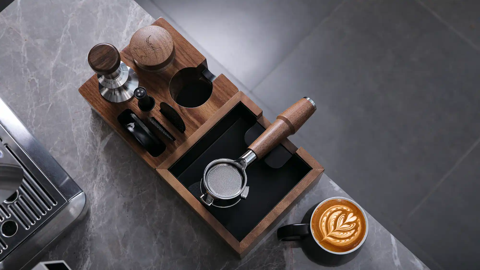 KNODOS Espresso Accessories Bundle — Walnut Elegance — Matching Walnut Handle Set - 2