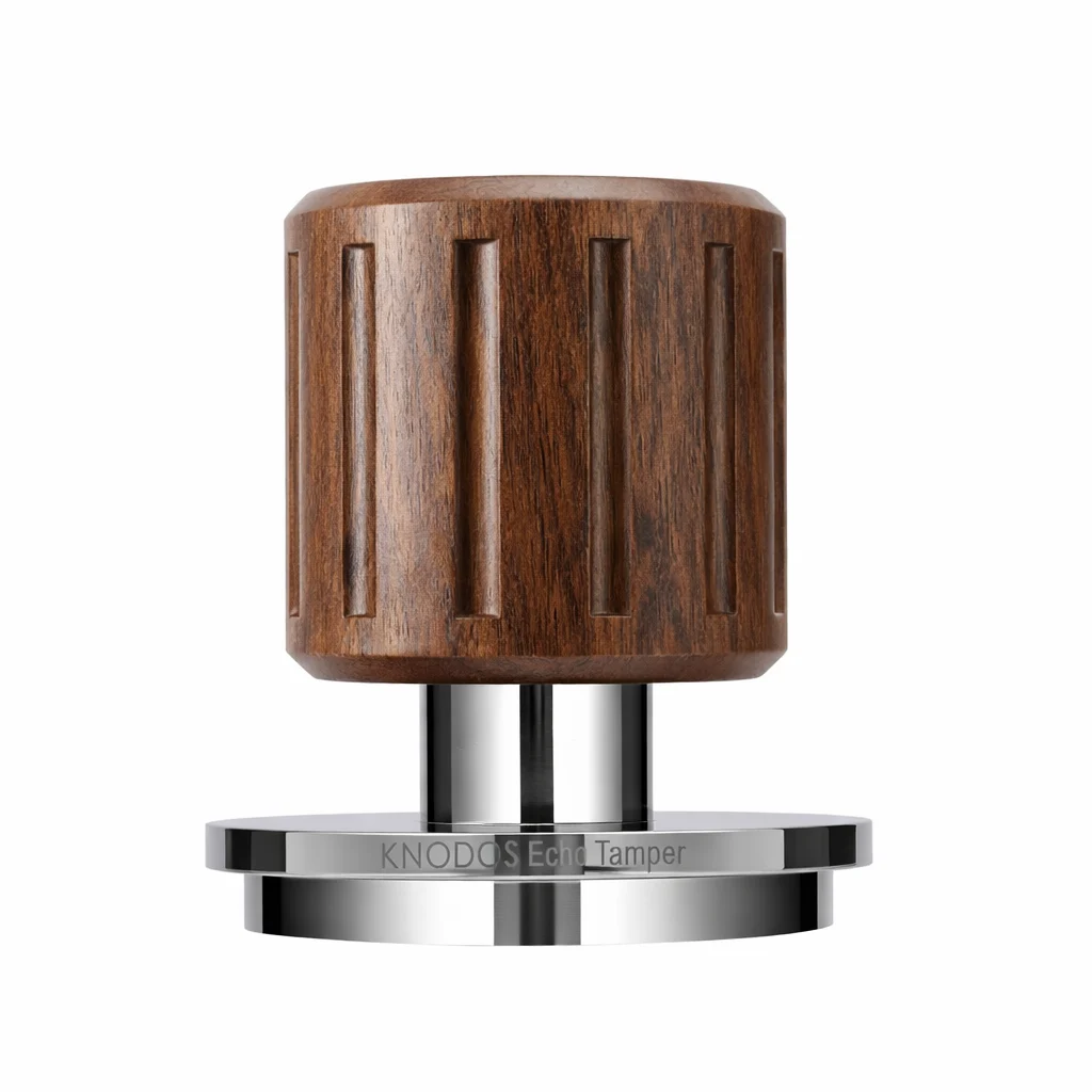 KNODOS Echo 58mm Espresso Tamper, 58.3mm Calibrated Click Feedback Tamper with Walnut Handle for 58mm Portafilters