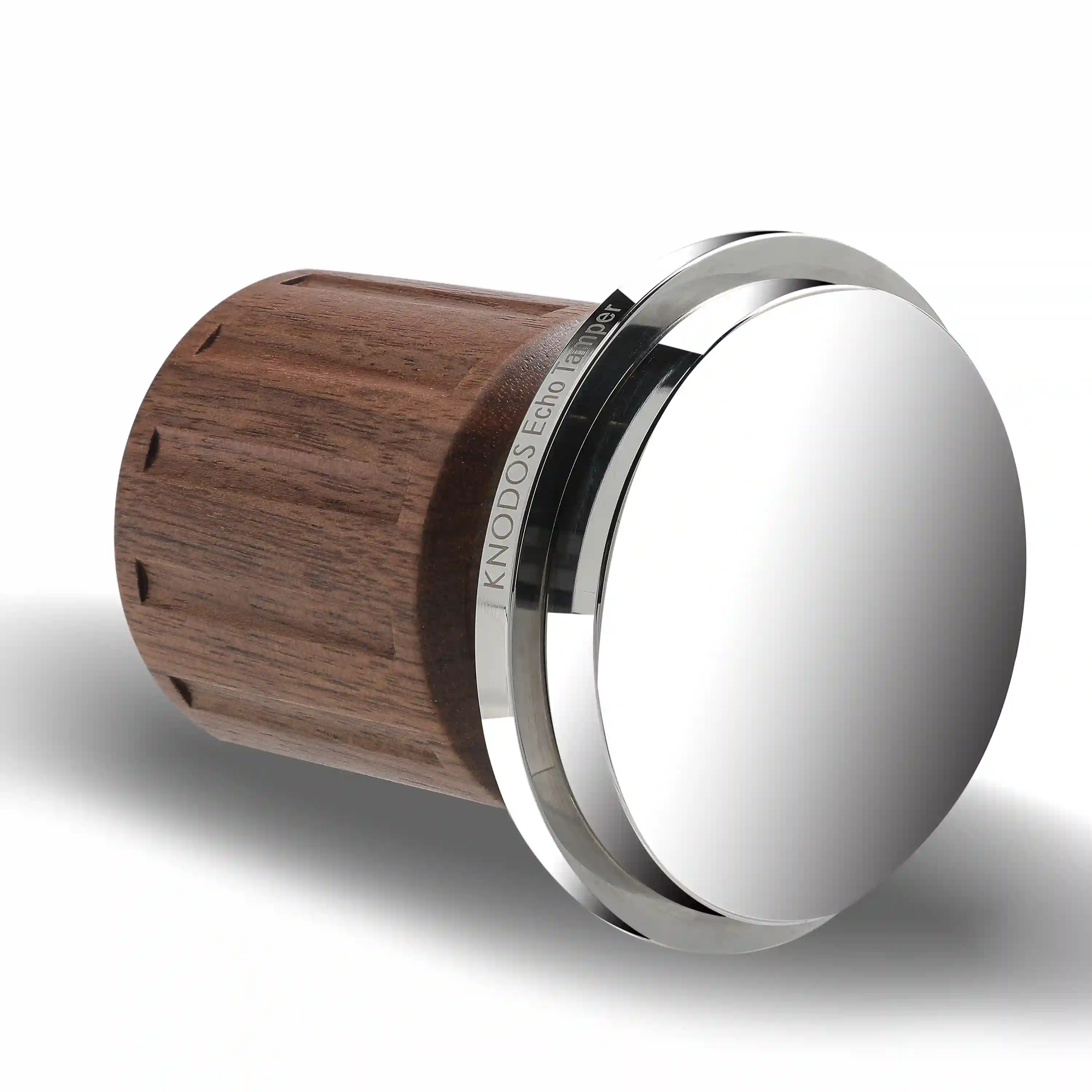 KNODOS Echo 58mm Espresso Tamper — 58.3mm Click Feedback, Walnut Handle - 2