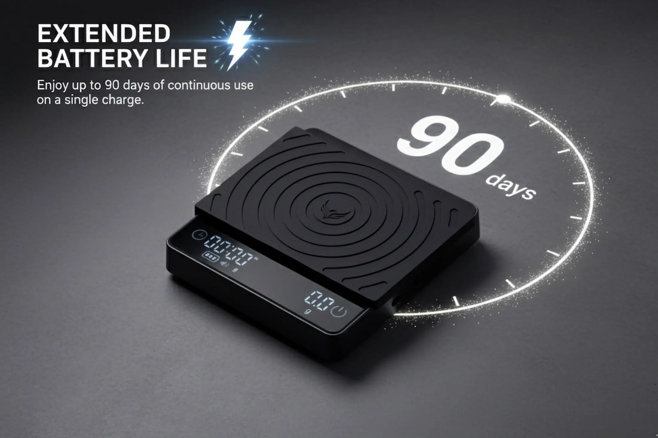 KNODOS Smart Coffee Scale with Timer, Auto Tare & Flow Rate Indicator - 3
