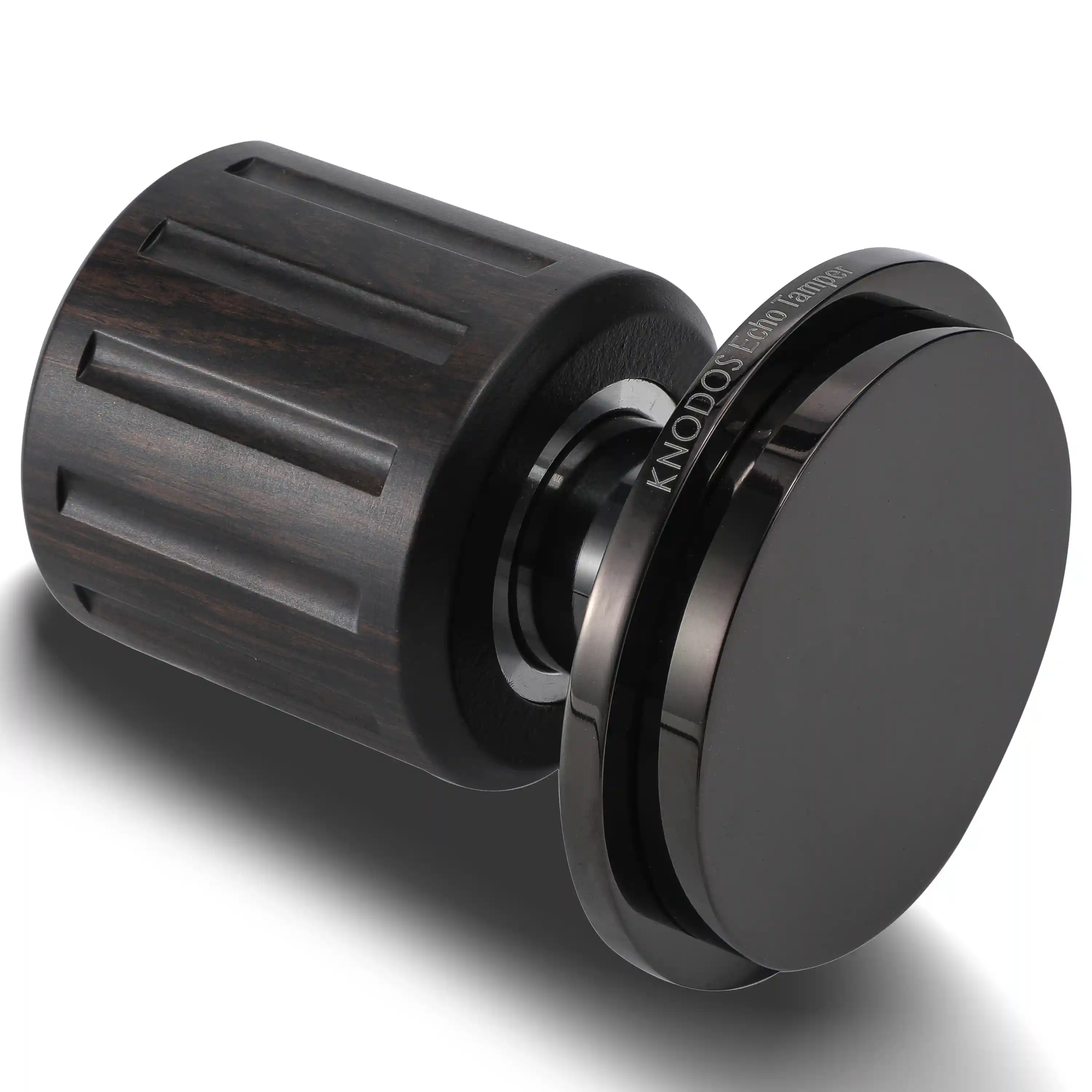 KNODOS Echo Auto-Leveling Espresso Tamper 58mm – Calibrated 30lb Click for E61 & Standard 58mm Machines, Blackwood Handle - 2