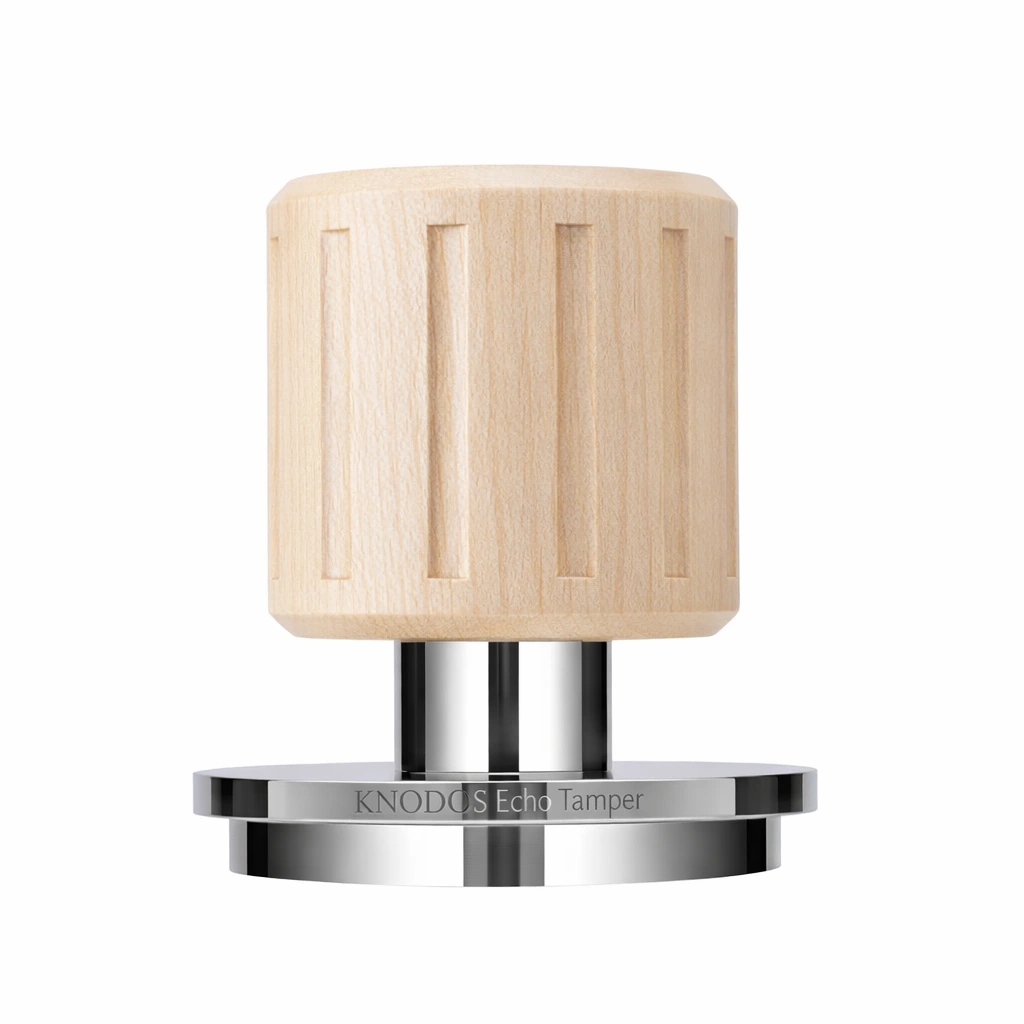 KNODOS Maple Echo Spring-Loaded Espresso Tamper 58mm – Calibrated 30lb Click, 53.3mm Self-Leveling