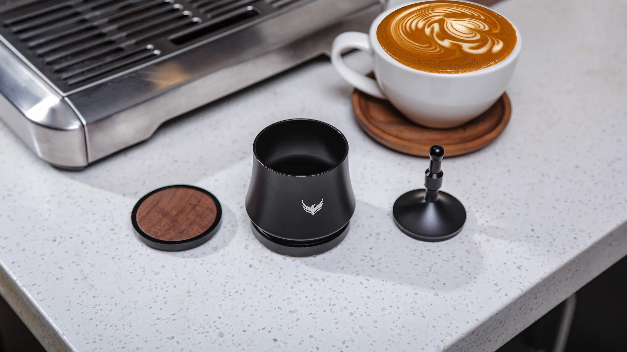 Blind Shaker with Walnut Lid | Coffee Grounds Distribution Tool - 5