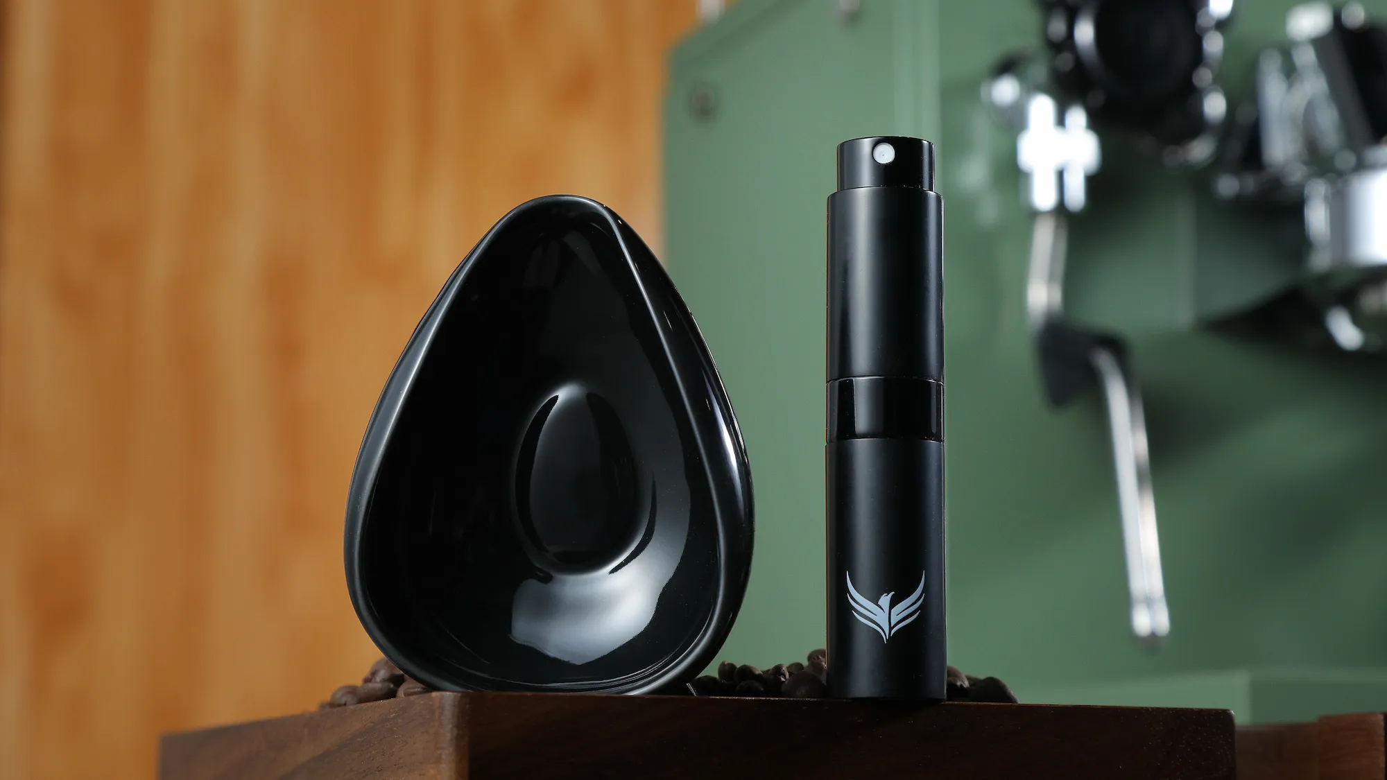 Black Coffee Bean Dosing Cup and RDT Sprayer Set - 3