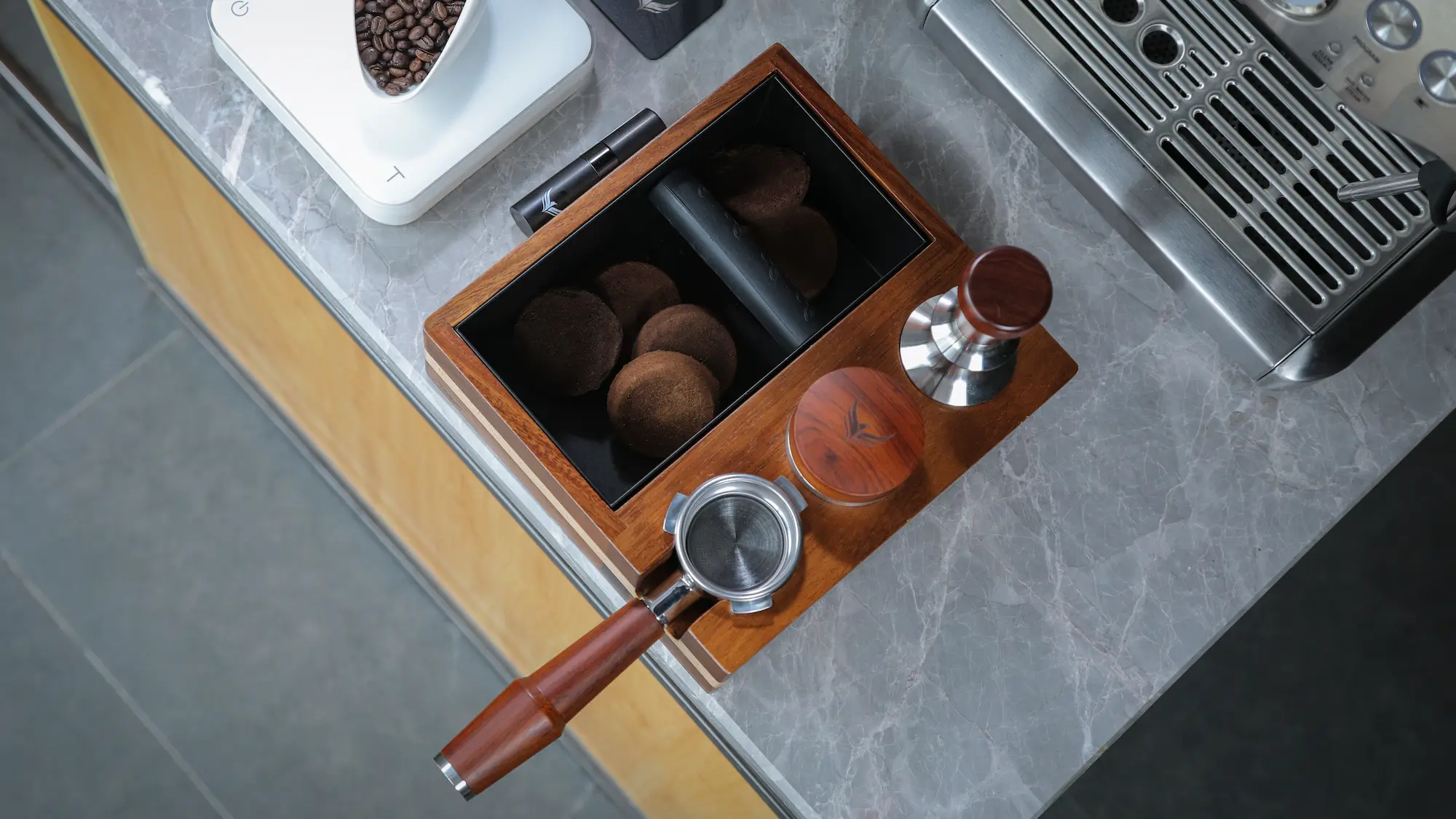Espresso Knock Box With Tamping Station 58mm For Espresso Accessories - 5