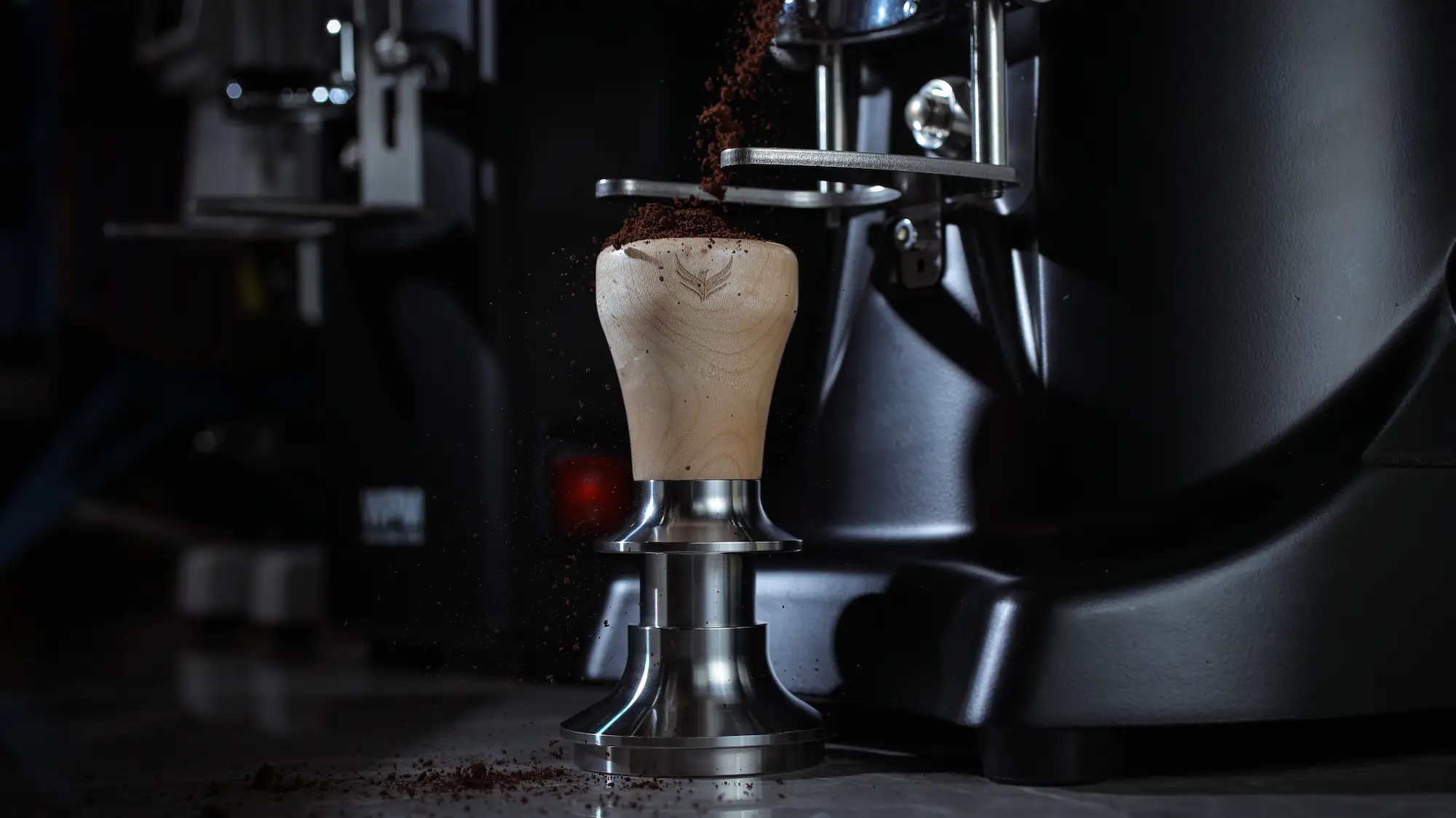 58.5mm Coffee Tamper Fits 58mm Portafilters Calibrated and Double Spring Loaded Design Maple Handle - 4